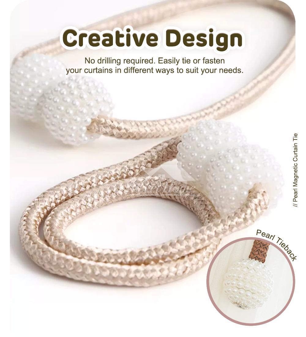 Pearl Magnetic Curtain Tie-2